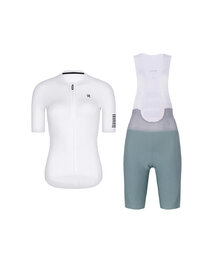 RIVANELLE Cycling short sleeve jersey and shorts - VICTORIOUS LADY - white/green